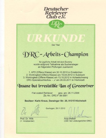 DRC-Arbeitschampion